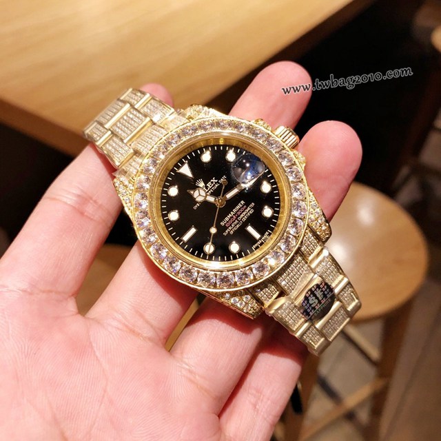 勞力士複刻手錶 116610 RolexSubmariner白金滿鑽系列機械男表 勞力士滿鑽系列男士腕表  gjs1714